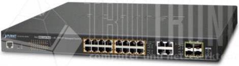 Planet GS-4210-16P4C gemanaged L2+ Gigabit Ethernet (10/100/1000) Energie Über Ethernet (PoE) Unterstützung 1U Schwarz Netzwerk-Switch (GS-4210-16P4C) von Planet