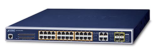 Planet GS-4210-24P4C Network Switch Managed L2/L4 Gigabit Ethernet (10/100/1000) Power Over Ethernet (PoE) 1U Blue von Planet