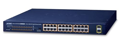 Planet GSW-2620HP Network Switch Unmanaged 10G Ethernet (100/1000/10000) Power Over Ethernet (PoE) 1U Blue von Planet