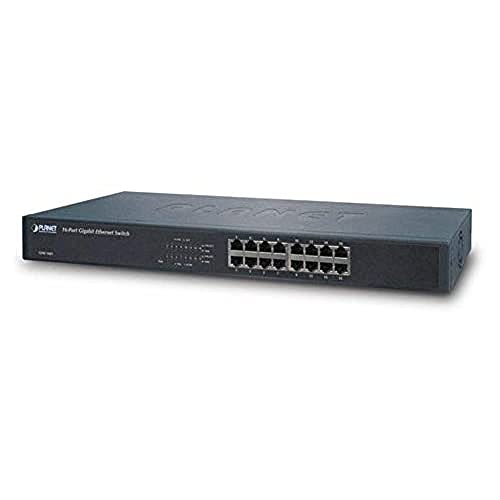 Planet Gigabit Switch N-Way 16-Port 10/100/1000 Mbps 16x RJ45 Rack Version von Planet