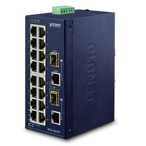 Planet IFGS-1822TF Netzwerk-Switch Fast Ethernet (10/100) Blau von Planet