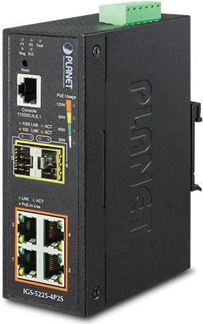 Planet IP40 Industrial L2+/L4 4-Port (IGS-5225-4P2S) von Planet