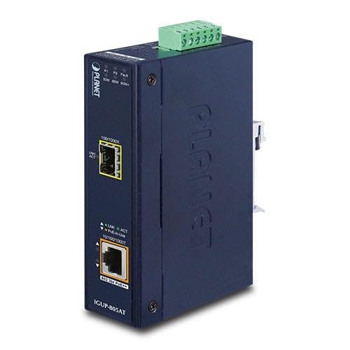 Planet Industrial 1-Port 100/1000X SFP to 1-Port 10/100/1000T, IGUP-805AT von Planet
