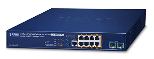 Planet L3 4-Port 10/100/1000T 802.3at PoE + 4-Port 2.5G, W126582751 (802.3at PoE + 4-Port 2.5G 802.2bt PoE + 2-Port 10G SFP+ Managed Switch) von Planet
