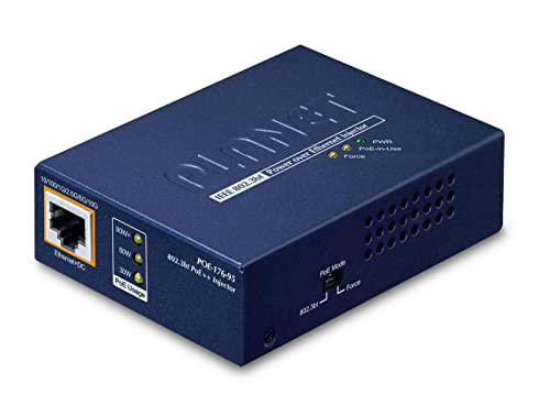 Planet Single-Port 10Gbps 802.3bt PoE++ Injector (95 Watts, W126300297 (PoE++ Injector (95 Watts, 802.3bt Type-4, PoH) Single-Port 10Gbps 802.3bt, Power Over Ethernet (PoE)) von Planet