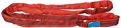 PLANETA B00502 Rundschlingen nach DIN EN 1492-2 mit Doppeltem Schutzschlauch, Polyester, 5 kg Tragfähigkeit, 2 m Umfanglänge, Rot von Planeta