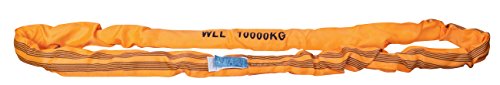 PLANETA B00832 Rundschlingen nach DIN EN 1492-2 mit Doppeltem Schutzschlauch, Polyester, 10 kg Tragfähigkeit, 5 m Umfanglänge, Orange von Planeta