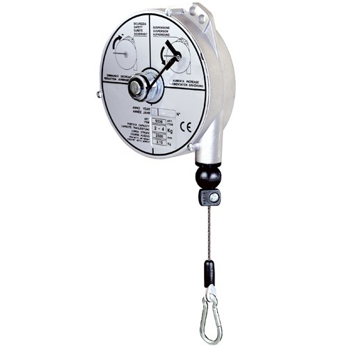 PLANETA G30033 Federzug mit Aluminium-Druckguss-Gehäuse, TCN 9336, Tragfähigkeit 2.0 kg-4.0 kg, Seillänge 2.5 m, Edelstahl-Drahtseil Durchmesser 2.5 mm von Planeta