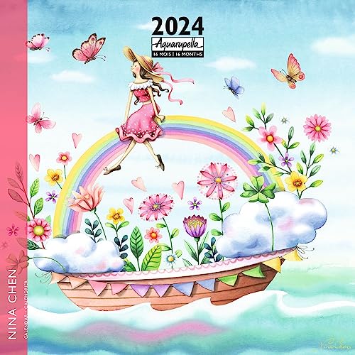Kalender 2024 Nina Chen (16 Monate) - Blumenkreuzfahrt - 30x30 cm - 21421 - Versand am selben Tag von Planète Images