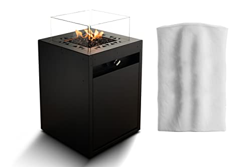 Planika Square Dekorative Feuerstelle für Garten mit schützender Hülle - Outdoor Gas Betrieben in Schwarz - Außenkamin Garten Terrassenheizer Gas - Kamin Terrasse Planika Square Dekorative Feuerstelle für Garten mit schützender Hülle - Outdoor Gas Betrieben in Schwarz - Außenkamin Garten Terrassenheizer Gas - Kamin Terrasse von Planika