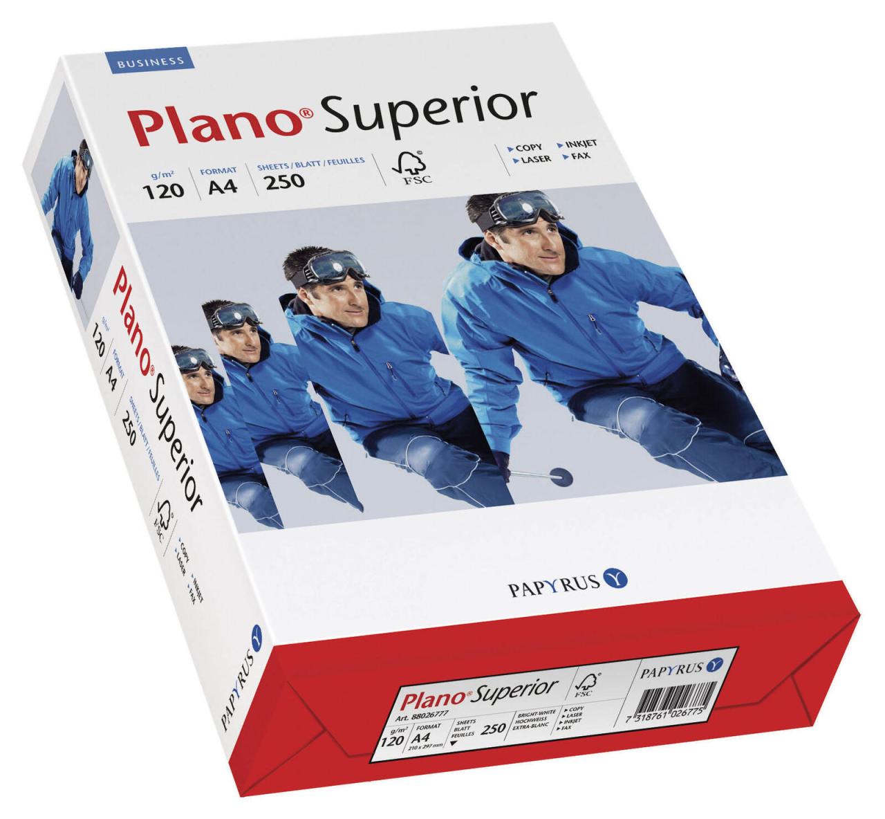 Plano Kopierpapier Plano Superior Papier A4, 120g DIN A4 120 g/m² von Plano