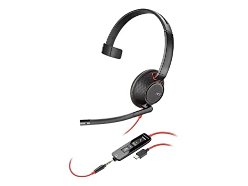 Plantronics - 207577-03 Blackwire C5210 Headset - Mono - USB Type A - Kabelgebunden - 20 Hz - 20 kHz - Over-The-Head - Monaural - Supra-Aural - Noise Cancelling Mikrofon von Plantronics