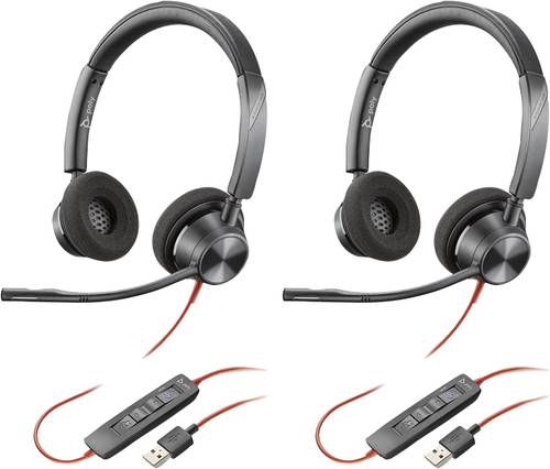 Plantronics Blackwire 3320-M Telefon On Ear Headset kabelgebunden Stereo Schwarz Noise Cancelling La von Plantronics