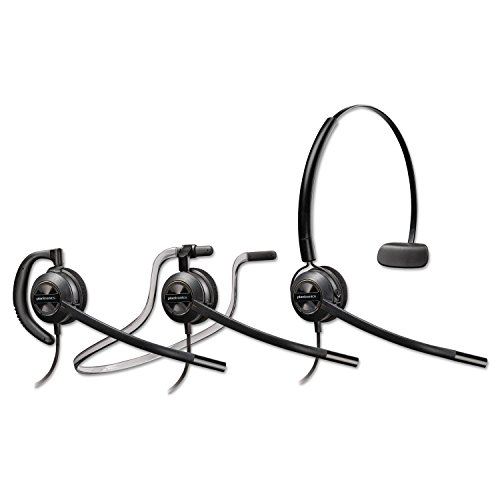 Plantronics - EncorePro HW540 Convertible Headet, kabelgebundenes Convertible (3 Tragevarianten), Headset mit Boom-Mikrofon, zum Verbinden mit Ihrem PC und/oder Schreibtisch von Plantronics