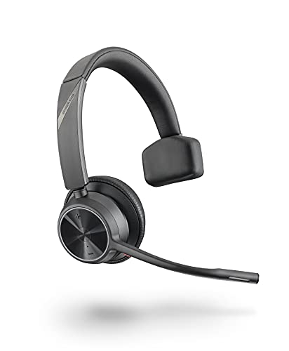 Plantronics Poly – schnurloses Voyager 4310 UC-Headset (Plantronics) – Ein-Ohr-Headset – USB-C-Bluetooth-Adapter – kompatibel mit Teams, Zoom und mehr, Schwarz von Plantronics