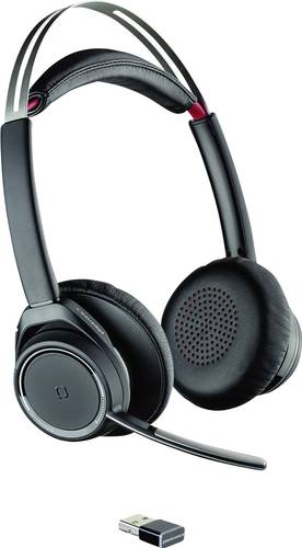 Plantronics UC B825M Telefon On Ear Headset Bluetooth® Stereo Schwarz Noise Cancelling Mikrofon-Stu von Plantronics