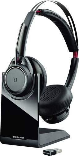 Plantronics UC B825M Telefon On Ear Headset Bluetooth® Stereo Schwarz Noise Cancelling Mikrofon-Stu von Plantronics