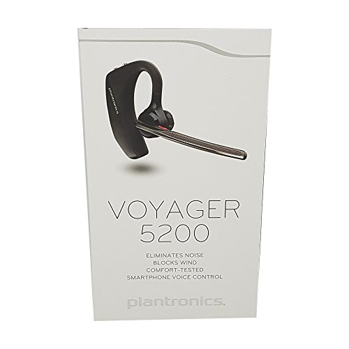 Plantronics Voyager 5200 Mono-Bluetooth-Headset/Kopfhörer, In-Ear, Mikrofonarm, Noise Cancelling, Schwarz von Plantronics