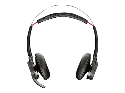 Plantronics - Voyager Focus UC (Poly) - Bluetooth Dual-Ear (Stereo) Headset mit Boom Mic -USB-A Active Noise Cancelling - Kompatibel mit PC/Mac - Funktioniert mit Teams (zertifiziert), Zoom von Plantronics