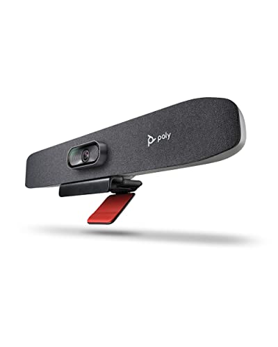 Poly Studio R30 – 4K-Videokonferenzsystem (Plantronics) – Kamera, Mikrofon & Lautsprecher für kleine Räume – Moderatoren-Tracking, NoiseBlockAI, Sprecher-Framing – Plug & Play, Kompatibel: Teams, Zoom von Plantronics