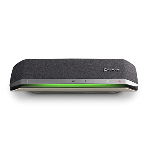 Poly - Sync 40 Konferenzlautsprecher (Plantronics) – für flexibles Arbeiten - Anschluss an PC/Mac mit USB-A/USB-C-Kabel, Smartphones via Bluetooth - kompatibel mit Teams, Zoom & mehr von Poly