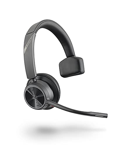 Poly – schnurloses Voyager 4310 UC-Headset (Plantronics) – Ein-Ohr-Headset – USB-C-Bluetooth-Adapter – kompatibel mit Teams (zertifiziert), Zoom und mehr von Poly