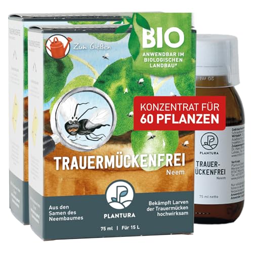 Plantura Bio-Trauermückenfrei Neem, hochwirksames Gießmittel gegen Trauermücken aus Neem, 150 ml für ca. 60 Pflanzen Plantura Bio-Trauermückenfrei Neem, hochwirksames Gießmittel gegen Trauermücken aus Neem, 150 ml für ca. 60 Pflanzen von Plantura