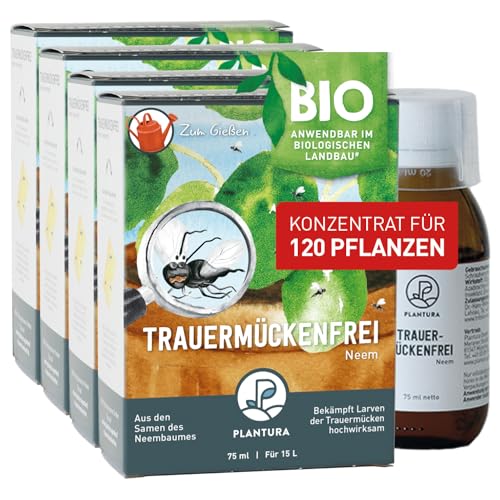 Plantura Bio-Trauermückenfrei Neem, hochwirksames Gießmittel gegen Trauermücken aus Neem, 300 ml für ca. 120 Pflanzen Plantura Bio-Trauermückenfrei Neem, hochwirksames Gießmittel gegen Trauermücken aus Neem, 300 ml für ca. 120 Pflanzen von Plantura