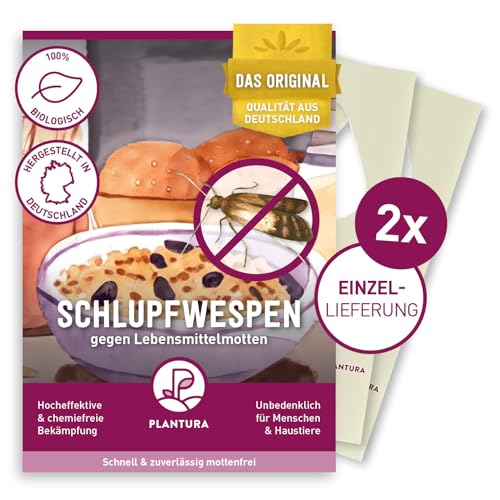 Plantura Schlupfwespen gegen Lebensmittelmotten, 2 Karten à 1 Lieferung, Einzellieferung als Ergänzung Plantura Schlupfwespen gegen Lebensmittelmotten, 2 Karten à 1 Lieferung, Einzellieferung als Ergänzung von Plantura