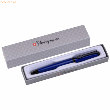 12 x Platignum Federhalter Studio blau silberne Geschenkpackung von Platignum
