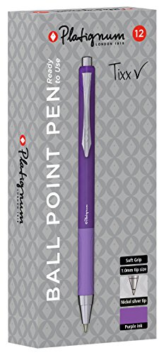 Platignum Tixx Ball Point Pen – Lila (12 Stück) von Platignum