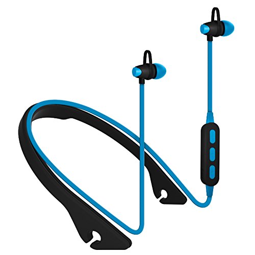 Platinet PM1065BL In-Ear-Bluetooth-Sport-Kopfhörer mit PM1065 Mikrofon, Blau von Platinet