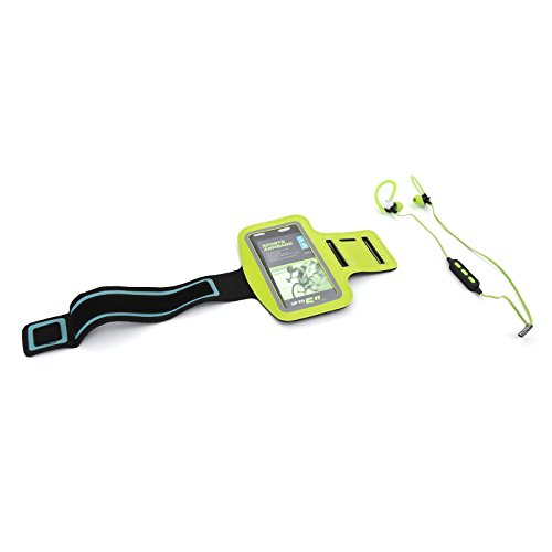 Platinet pm1075 Sport Bluetooth Kopfhörer mit Armband – Grün von Platinet