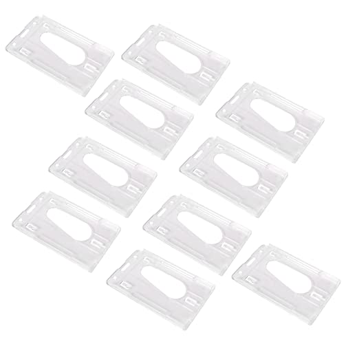 Plawee 10X Vertikaler Hartplastik-Ausweishalter Double Card Id Multi Transparent 10X6cm Plawee 10X Vertikaler Hartplastik-Ausweishalter Double Card Id Multi Transparent 10X6cm von Plawee