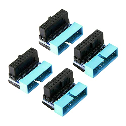 Plawee 4 Stücke USB 3.0 20 Pin Stecker Buchse Verlängerungs Adapter Nach Oben und Unten Abgewinkelt 90 Grad für Motherboard Mainboard Plawee 4 Stücke USB 3.0 20 Pin Stecker Buchse Verlängerungs Adapter Nach Oben und Unten Abgewinkelt 90 Grad für Motherboard Mainboard von Plawee