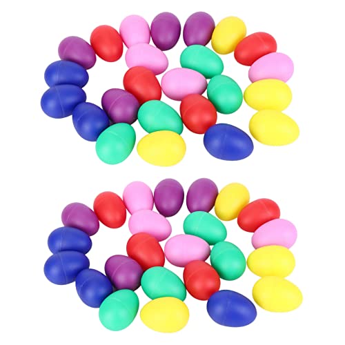 Plawee 48 Stücke Ei Shaker Set Ostereier Maracas Eier Musikalische Eier Kunststoff Eier für Favors Zubehör Musikspielzeug, 6 Farben Plawee 48 Stücke Ei Shaker Set Ostereier Maracas Eier Musikalische Eier Kunststoff Eier für Favors Zubehör Musikspielzeug, 6 Farben von Plawee