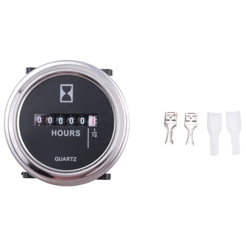Plawee Betriebsstundenzaehler 6 bis 80 Volt DC - runde silberfarbene Ring Plawee Betriebsstundenzaehler 6 bis 80 Volt DC - runde silberfarbene Ring von Plawee