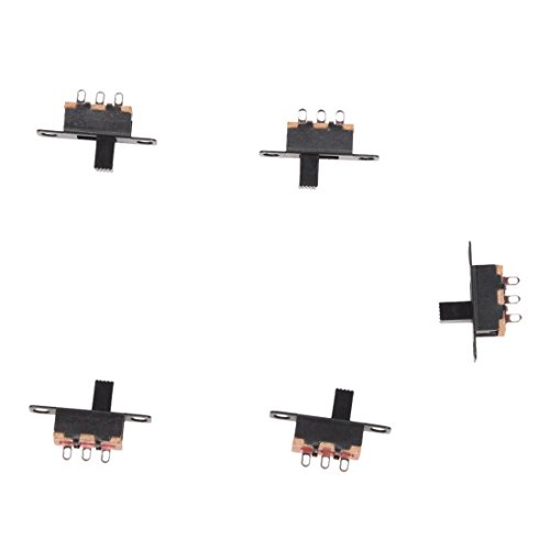 Plawee Plawee (R) 5 Stueck 50V 0.5A 3-Pin 2-Position On/OFF 1P2T SPDT Schiebeschalter von Plawee