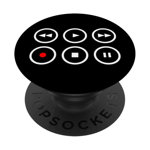Kassette Kassettenrekorder Kassettenspieler 80s 80er Retro PopSockets Klebender PopGrip von Play Rewind Record Stop Pause Things
