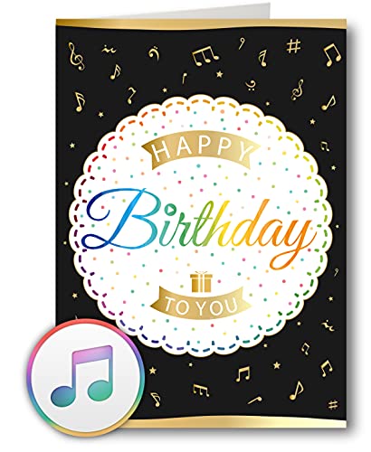 PlayMegram bespielbare Audio-Geburtstagskarte mit Tasten,USB,128 MB Speicher, Für Sprachnachrichten und Musik (MP3), Audiogrußkarte, Glückwunschkarte, Happy Birthday Grußkarte, Kreative Geschenkidee von PlayMegram