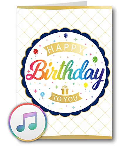 PlayMegram bespielbare Audio-Geburtstagskarte mit USB und 128 MB Speicher, Für Sprachnachrichten und Musik (MP3), Audiogrußkarte, Glückwunschkarte, Happy Birthday Grußkarte, Kreative Geschenkidee von PlayMegram