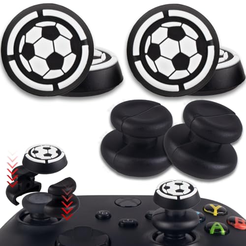 PlayRealm 2 x Daumenstick-Verlängerung und 4 x Daumengriff für Xbox Serie und Xbox One Controller (Fußball) von PlayRealm