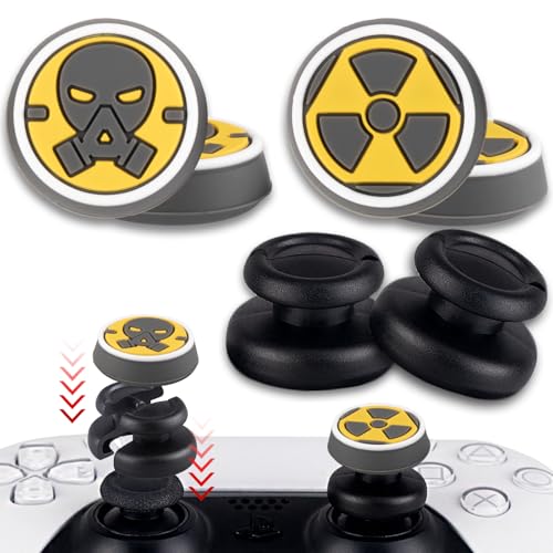 PlayRealm 2 x Daumenstick-Verlängerung und Daumengriff für PS5- und PS4-Controller (Fallout F) von PlayRealm