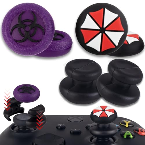 PlayRealm 2 x Daumenstick-Verlängerung und Daumengriff für Xbox Serie und Xbox One Controller (Bio Crisis II) von PlayRealm