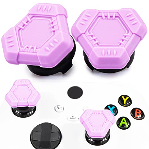 PlayRealm FPS Thumbstick Extender &Textur Gummi Silikon Griffabdeckung Thumb Grip Aufsätze 2 Sätze für Xbox Series X/S & Xbox One Controller (UFO Violett) von PlayRealm