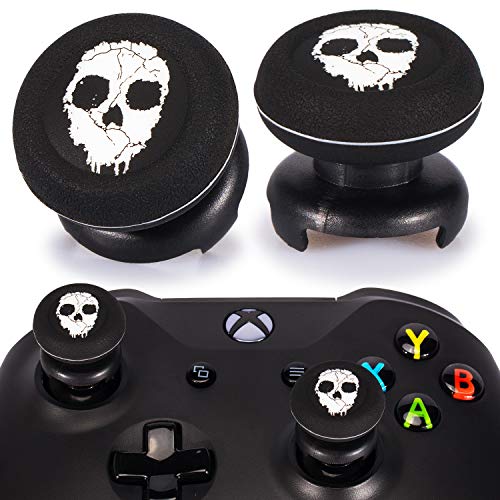 Playrealm FPS Thumbstick Extender & Drucken Gummi Silikon Griffabdeckung Thumb Grip Aufsätze 2 Sätze für Xbox One(Geist) von PlayRealm