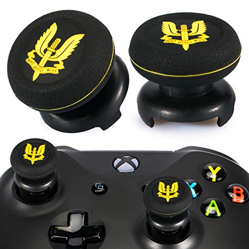 Playrealm FPS Thumbstick Extender & Drucken Gummi Silikon Griffabdeckung Thumb Grip Aufsätze 2 Sätze für Xbox One(SAS Wer es Wagt Zu Gewinnen) von PlayRealm