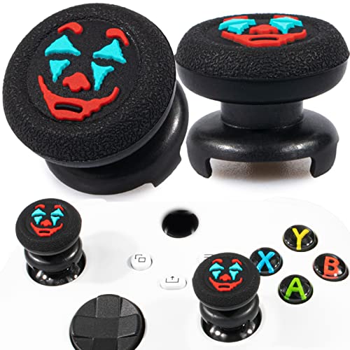 Playrealm FPS Thumbstick Extender &Textur Gummi Silikon Griffabdeckung Thumb Grip Aufsätze 2 Sätze für Xbox Series X/S & Xbox One Controller (Joker Schwarz) von PlayRealm