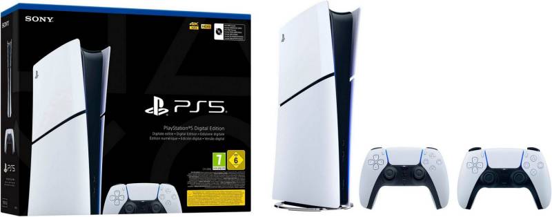 PlayStation 5 Digital Edition (Slim) inkl. zweitem DualSense Wireless-Controller 1TB von PlayStation 5