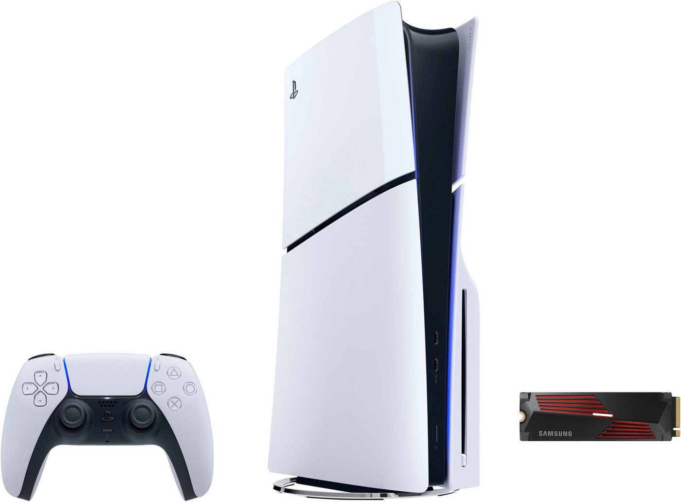 PlayStation 5 Disk Edition (Slim) + Samsung 990 PRO Heatsink interne SSD 2TB 2TB, PlayStation®5 von PlayStation 5